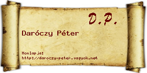 Daróczy Péter névjegykártya