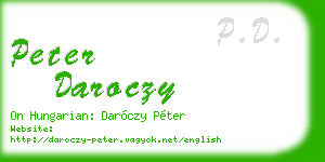 peter daroczy business card